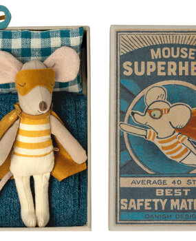 Maileg Super hero mouse, little brother in matchbox Maileg Super hero mouse, little brother in matchbox
