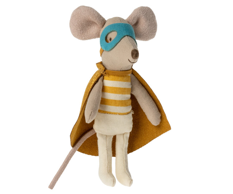 Maileg Super hero mouse, little brother in matchbox