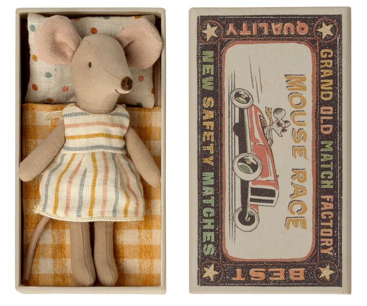 Maileg Big sister mouse in matchbox