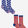 Bobo Choses Checkerboard and stripes long socks pack Bobo Choses Checkerboard and stripes long socks pack