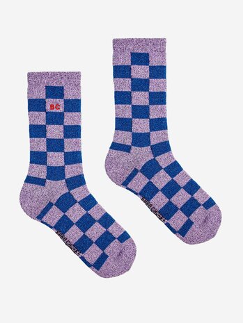 Bobo Choses Checkerboard and stripes long socks pack