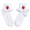 Mini Rodini Strawberries lace socks - white Mini Rodini Strawberries lace socks - white