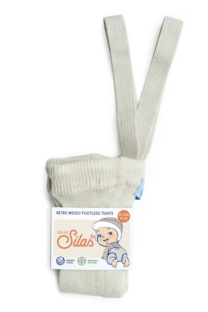 Silly Silas wooly tights zonder voetjes - cream blend Silly Silas wooly tights zonder voetjes - cream blend