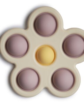 Mushie Copy of Press toy flower - rose/blush/shifting sand