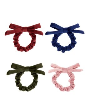 Mimi & Lula velvet bow mini scrunchies