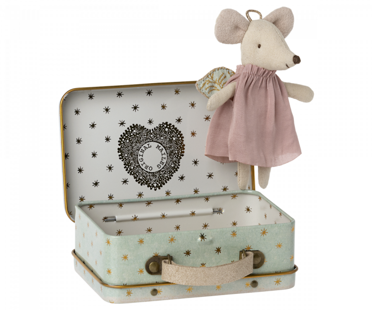 Maileg Angel mouse in suitcase Maileg Angel mouse in suitcase