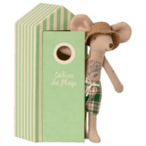 Maileg Beach mice, Dad in cabin de plage