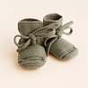 Hvid babyslofjes van merinowol groen Hvid babyslofjes van merinowol groen