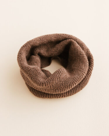 Hvid Tube Scarf Gigi - Mocha Hvid Tube Scarf Gigi - Mocha