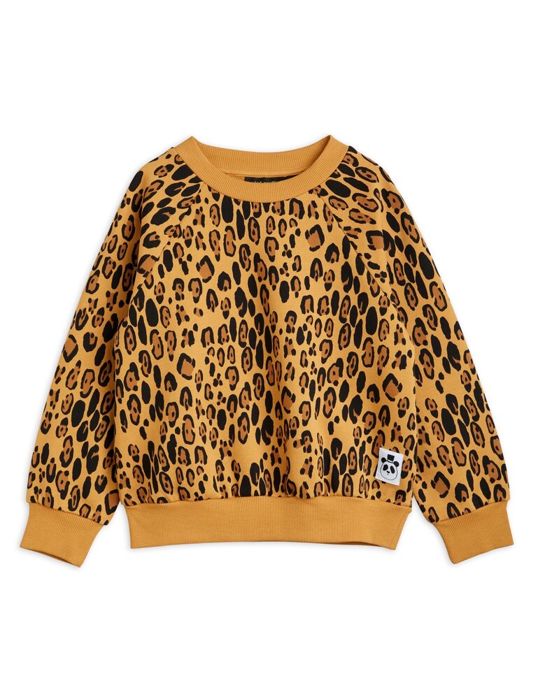 Mini Rodini Basic leopard sweatshirt - beige Mini Rodini Basic leopard sweatshirt - beige