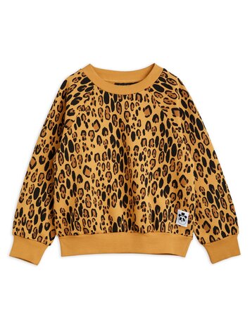Mini Rodini Basic leopard sweatshirt - beige Mini Rodini Basic leopard sweatshirt - beige
