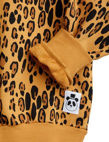 Mini Rodini Basic leopard sweatshirt - beige Mini Rodini Basic leopard sweatshirt - beige