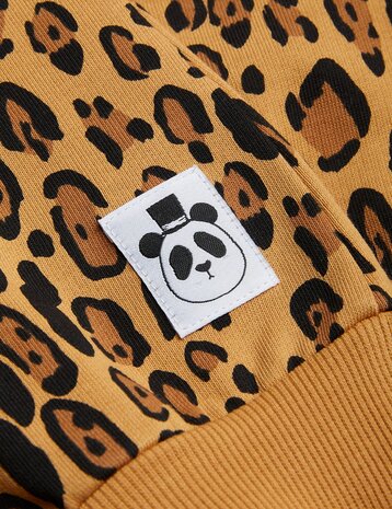 Mini Rodini Basic leopard sweatshirt - beige Mini Rodini Basic leopard sweatshirt - beige