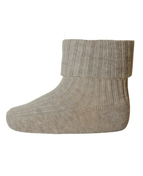MP Denmark 10 533 489 Cotton rib baby socks Light Brown Melange MP Denmark 10 533 489 Cotton rib baby socks Light Brown Melange