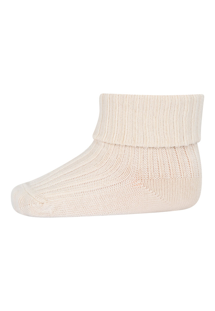 MP Denmark 10 533 4109 Cotton rib baby socks Ecru