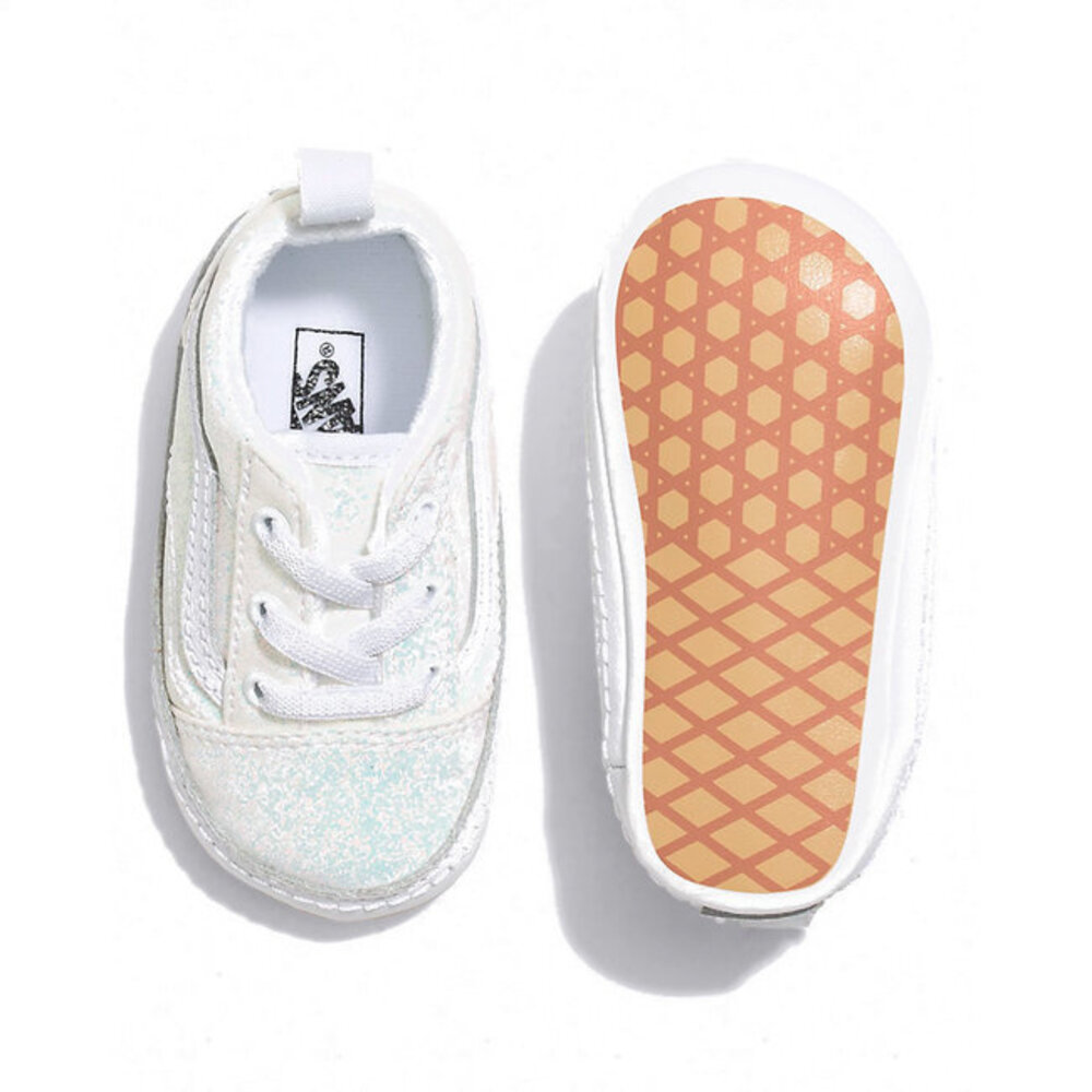 Vans Old skool crib glitter white baby Milck
