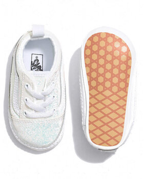 Vans Old skool crib glitter white baby Vans Old skool crib glitter white baby