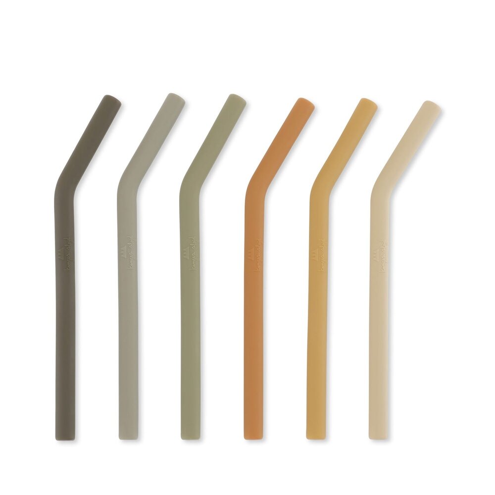 Konges Slojd SILICONE STRAWS MINI STONE MIX Konges Slojd SILICONE STRAWS MINI STONE MIX