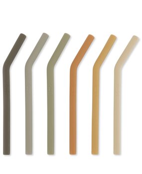 Konges Slojd SILICONE STRAWS MINI STONE MIX Konges Slojd SILICONE STRAWS MINI STONE MIX