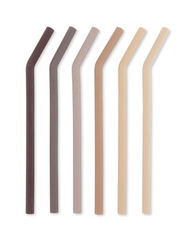 Konges Slojd SILICONE STRAWS LILAC MIX Konges Slojd SILICONE STRAWS LILAC MIX