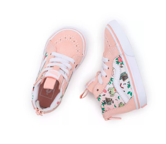 Vans Sk8-Hi Zip Frog Frolic Tropical Peach Vans Sk8-Hi Zip Frog Frolic Tropical Peach