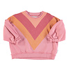Piupiuchick Sweatshirt | Pink w/ multicolor triangle print Piupiuchick Sweatshirt | Pink w/ multicolor triangle print