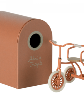 Maileg Abri à tricycle, Mouse - Coral Maileg Abri à tricycle, Mouse - Coral