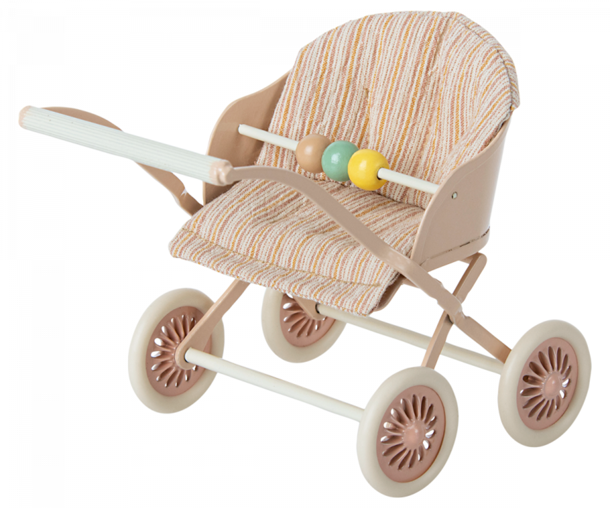 Maileg Stroller baby mice - rose Maileg Stroller baby mice - rose