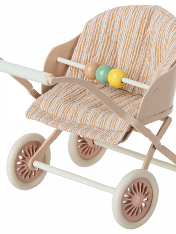 Maileg Stroller baby mice - rose