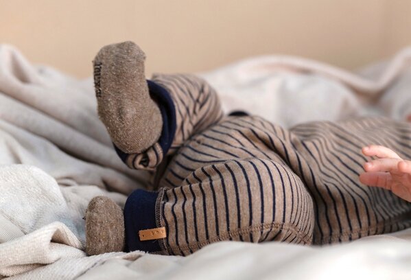 Nixnut Born Onesie Night Stripe Nixnut Born Onesie Night Stripe