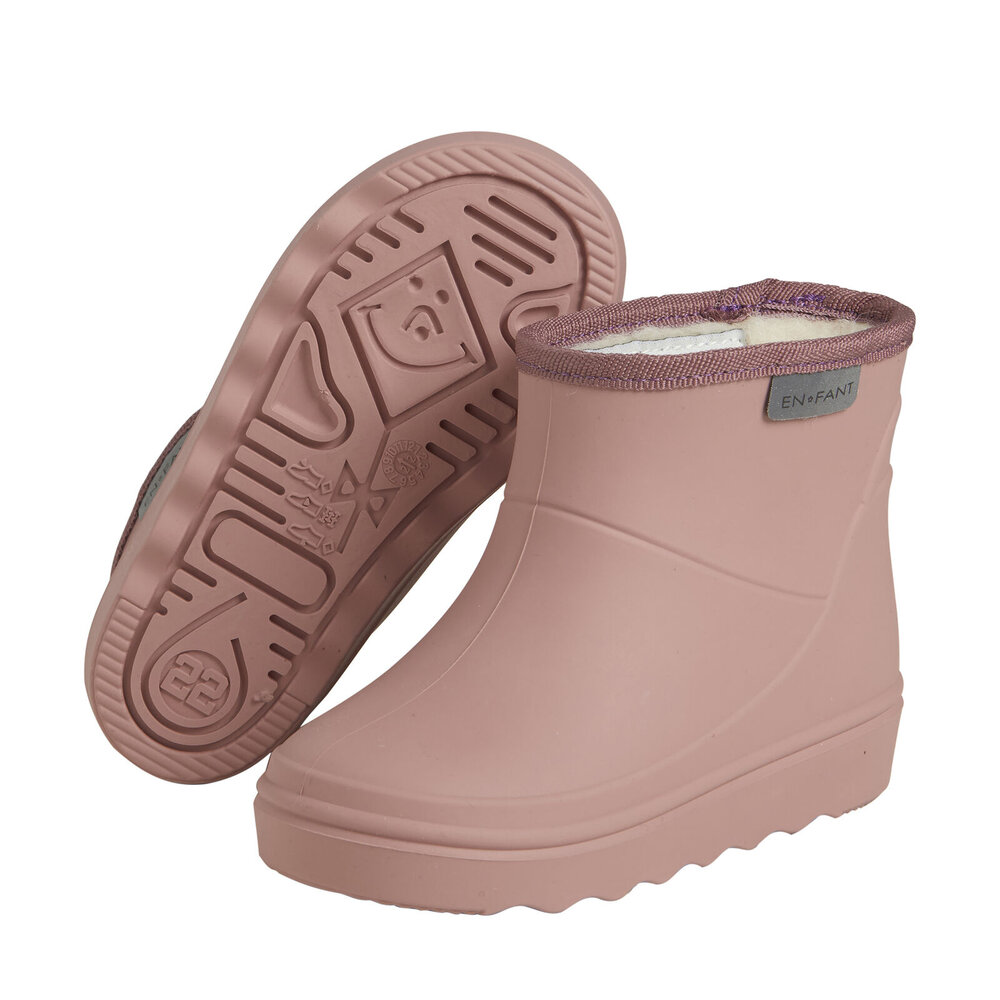 En Fant Gevoerde regenlaarzen - thermo boots short - 559 Old Rose