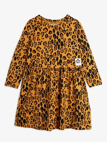 Mini Rodini Basic long sleeve leopard dress