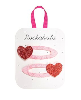 Rockahula Love Heart Glitter Clips