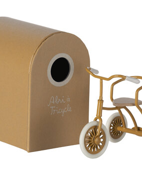 Maileg Abri à tricycle, Mouse - Ocher Maileg Abri à tricycle, Mouse - Ocher