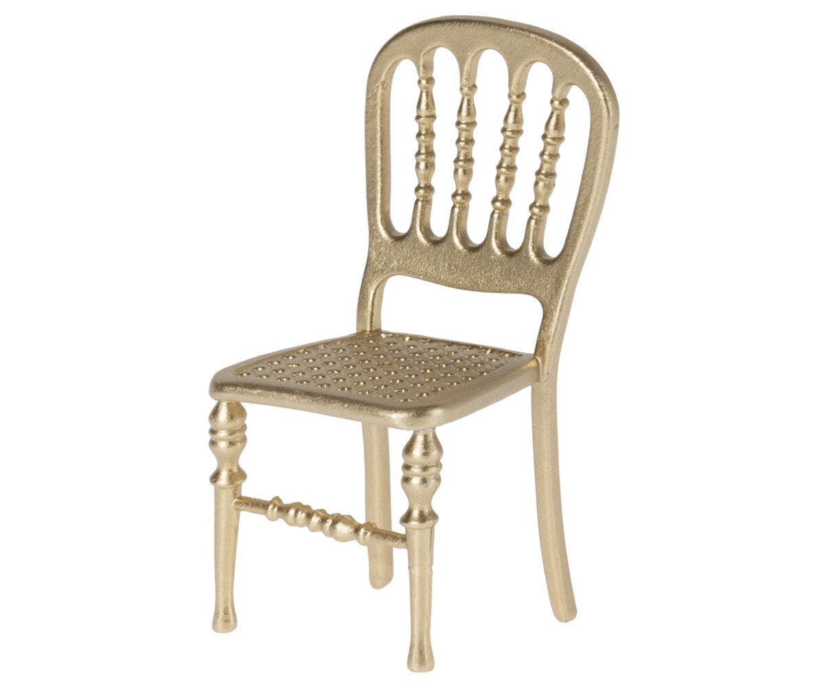 Maileg Chair, Mouse - Gold Maileg Chair, Mouse - Gold