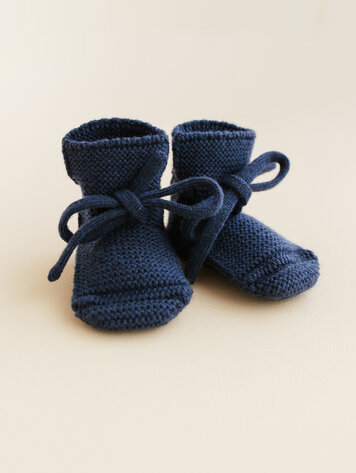 Hvid Booties - Blue
