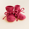 Hvid babyslofjes van merinowol roze Hvid babyslofjes van merinowol roze