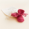 Hvid babyslofjes van merinowol roze Hvid babyslofjes van merinowol roze