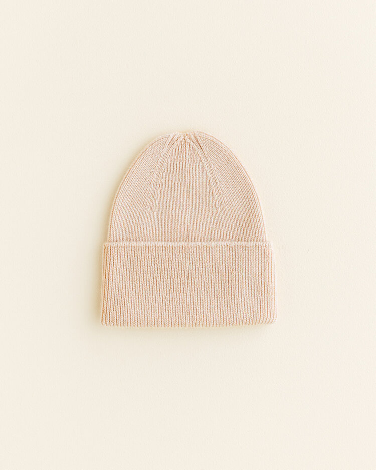 Hvid Babymuts beanie Fonzie NEWBORN Oat