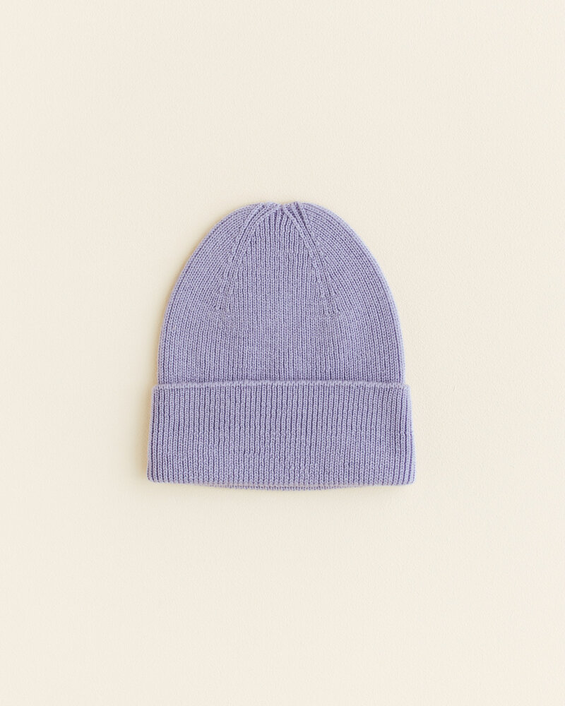 Hvid Beanie Fonzie NEWBORN - Lilac - muts Hvid Beanie Fonzie NEWBORN - Lilac - muts