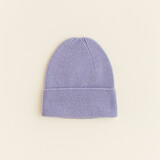 Hvid Beanie Fonzie NEWBORN - Lilac