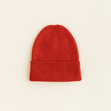 Hvid Beanie Fonzie NEWBORN - Red