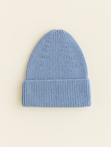 Hvid Beanie Fonzie KIDS - Light Blue