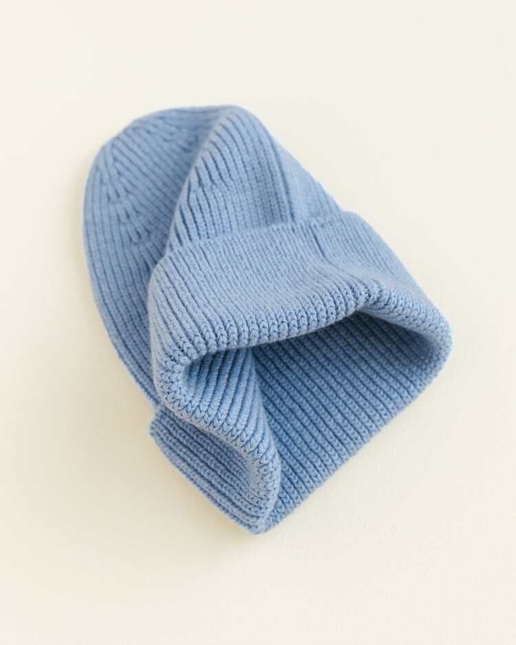 Hvid Beanie Fonzie KIDS - Light Blue - muts