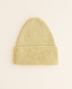 Hvid Beanie Fonzie KIDS - Light Yellow