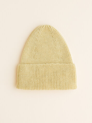 Hvid Beanie Fonzie KIDS - Light Yellow
