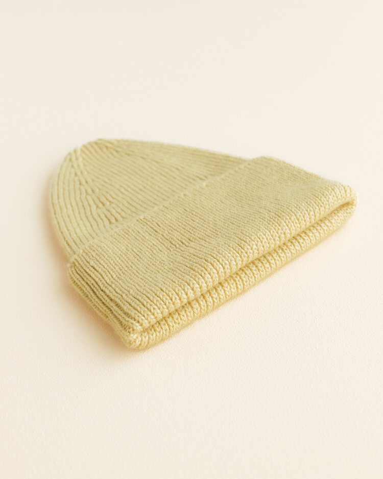 Hvid Beanie Fonzie KIDS - Light Yellow - muts