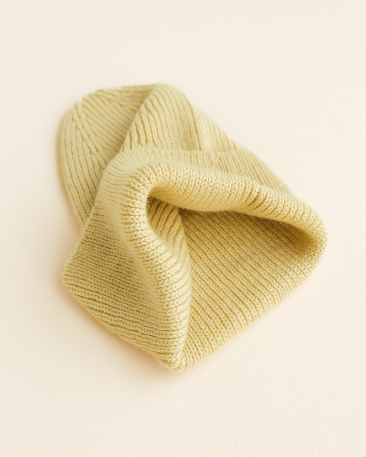 Hvid Beanie Fonzie KIDS - Light Yellow - muts