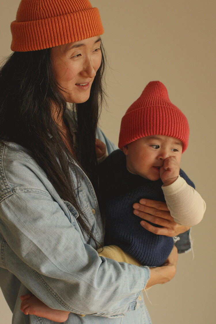 Hvid Beanie Fonzie KIDS - Lollipop - muts