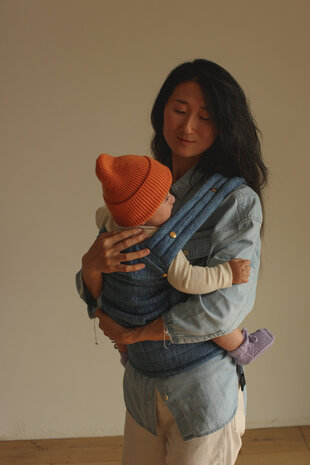 Hvid Beanie Fonzie KIDS - Orange Hvid Beanie Fonzie KIDS - Orange